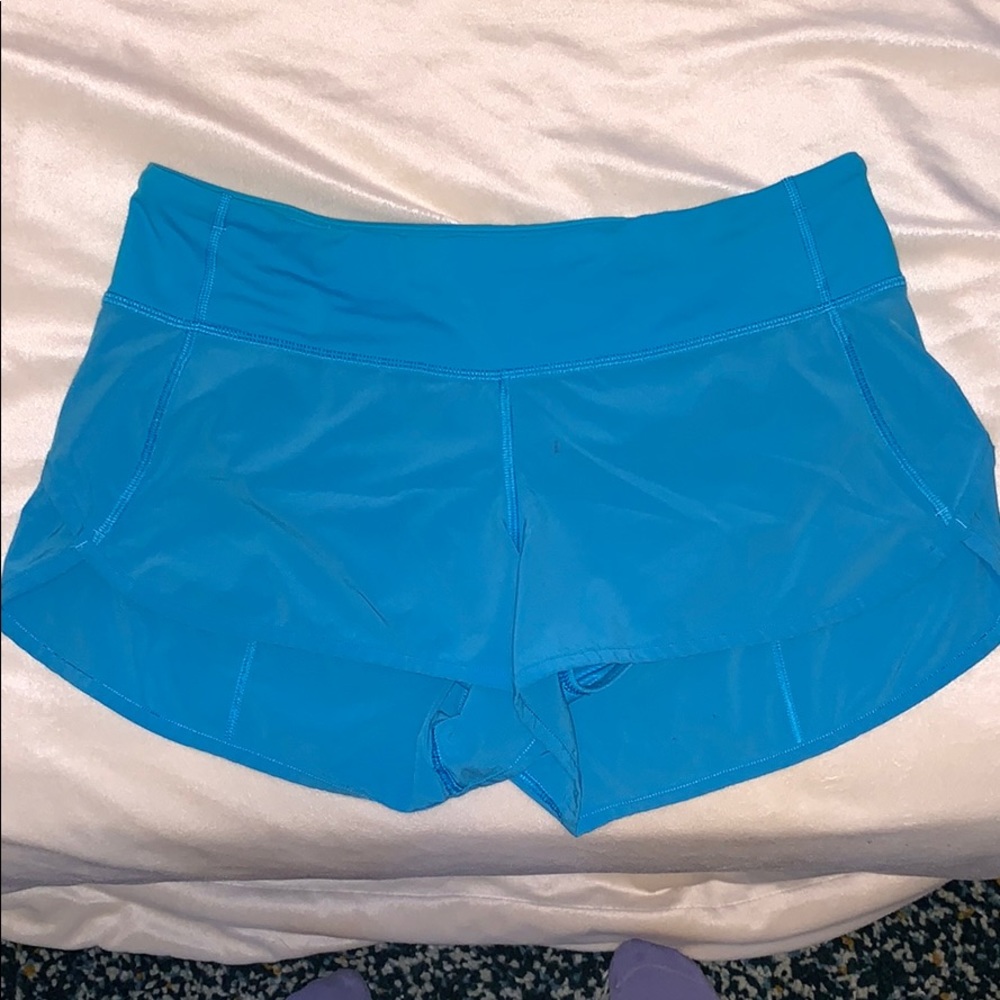 Light blue Lululemon speed short Sz 6